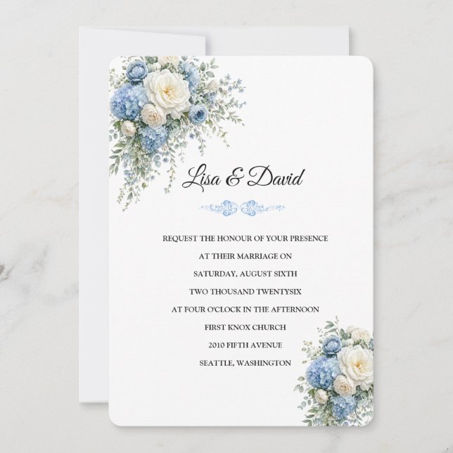 Floral Wedding Invitation (Front)