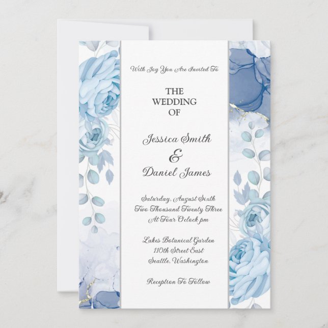 Floral Wedding Invitation (Front)