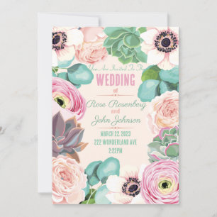 Floral Wedding Invitation