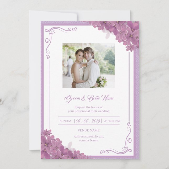 Floral Wedding Invitation (Front)