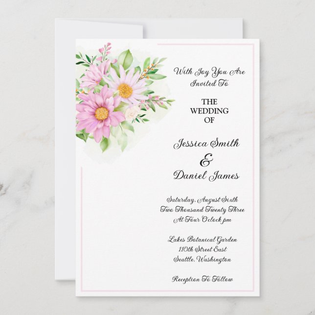 Floral Wedding Invitation (Front)