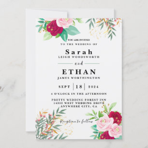 Floral Wedding Invitation