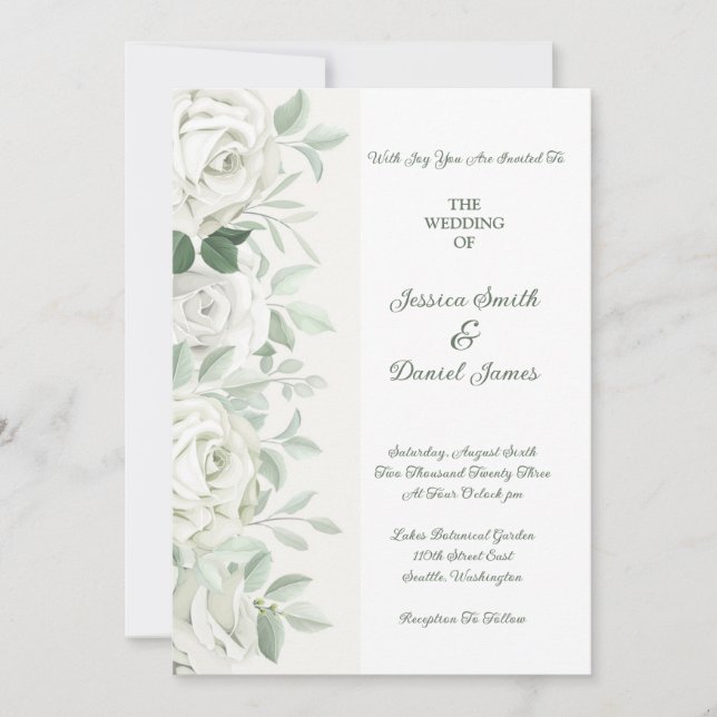 Floral Wedding Invitation (Front)
