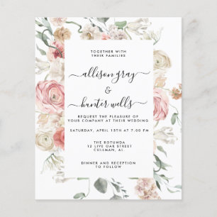 Floral Wedding Invitation   Annabeth