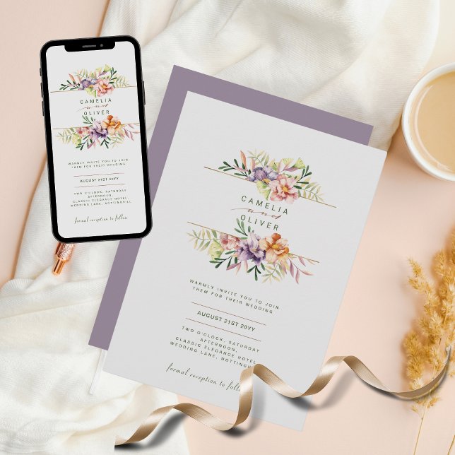 Floral Wedding Invitation BOHO Wildflowers Digital (Creator Uploaded)