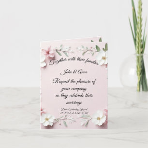 Floral wedding invitation card