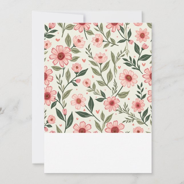 Floral Wedding invitation Card (Front)