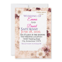 "Floral Wedding Invitation Cards - CustoInvitation