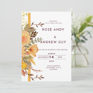 Floral Wedding Invitation, Digital Invitation Card