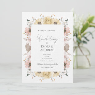 Floral Wedding Invitation – Elegant 