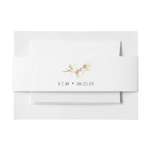 Floral Wedding Invitation Invitation Belly Band