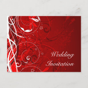 Floral Wedding Invitation Postcard