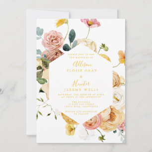 Floral Wedding Invitation Sutton