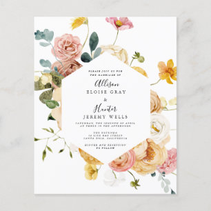 Floral Wedding Invitation Sutton