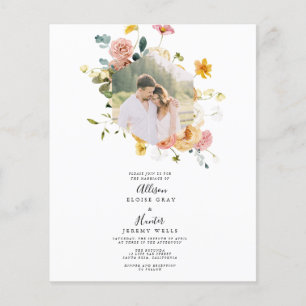 Floral Wedding Invitation   Sutton
