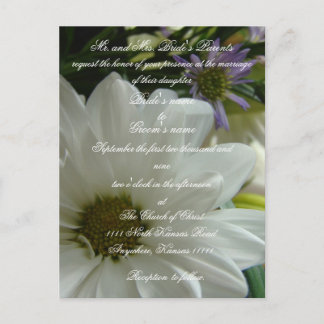 Floral Wedding invitation with scripture Postcard