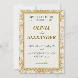 Floral Wedding Invitations Royal Luxury