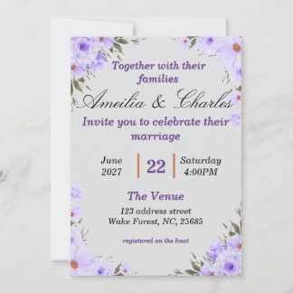 floral wedding invite