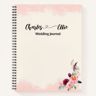 Floral wedding journal