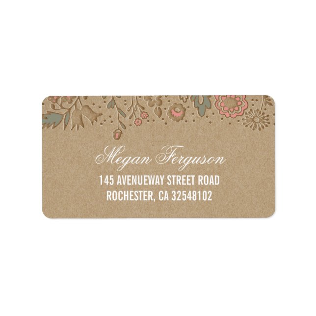 Floral Wedding Label (Front)