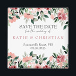 Floral Wedding Magnets<br><div class="desc">Don't let anyone forget to RSVP! Pop a magnet in with the invitation, so guests can stick them to their fridge. This is a simplistic magnet featuring a gorgeous floral bouquet in vintage pink and green tones. Click to edit to customise this design with your details.</div>