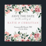 Floral Wedding Magnets<br><div class="desc">Don't let anyone forget to RSVP! Pop a magnet in with the invitation,  so guests can stick them to their fridge. This is a simplistic magnet featuring a gorgeous floral bouquet in vintage pink and green tones. Click to edit to customise this design with your details.</div>