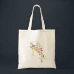 floral wedding monogram R spring Bridal Shower Tote Bag<br><div class="desc">***this design is part of a collection*** _______________________ this design template is fully editable and customisable by you the customer - click personalise further button if you wish to move, add, delete, or make significant changes to the design _______________________ *if you have any DESIGN questions or need more designs or...</div>