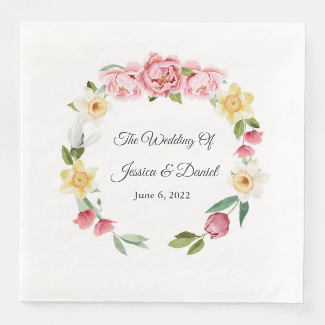 Floral Wedding    Napkins (Front)