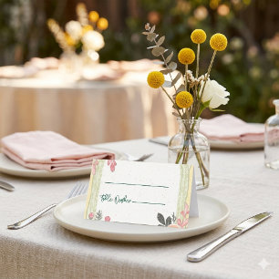 Floral Wedding Place Cards