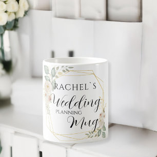 Floral, "Wedding-Planning-Mug" Name Coffee Mug