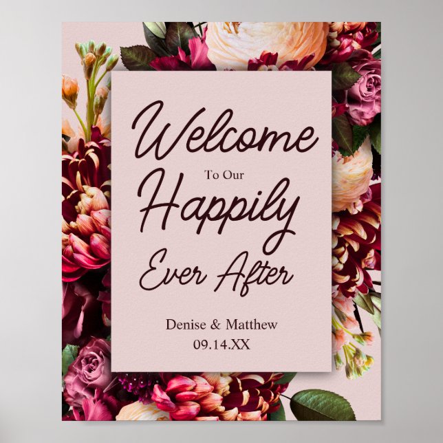 Floral Wedding  Poster (Front)
