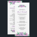 Floral Wedding Program Template<br><div class="desc">Elegant and customisable wedding program template to guide your guests through the ceremony with style. Perfect for any wedding theme,  easily editable and print-ready.</div>