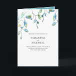 Floral Wedding Program Templates<br><div class="desc">These floral wedding program templates feature watercolor blue orchid flowers. Use the template fields to add your custom order of service wording. An elegant choice for tropical,  destination or beach-themed weddings. To see more wedding program ideas visit www.zazzle.com/dotellabelle

Art and design by Victoria Grigaliunas of Do Tell A Belle.</div>
