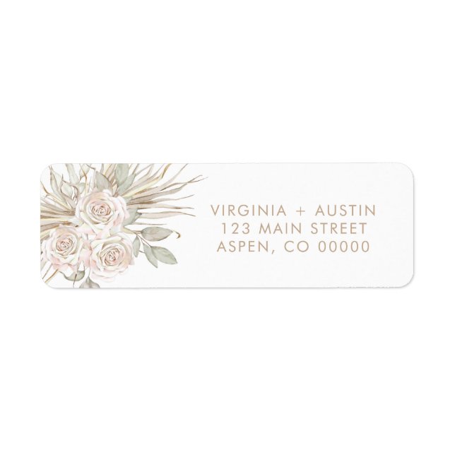 Floral Wedding Return Address (Front)