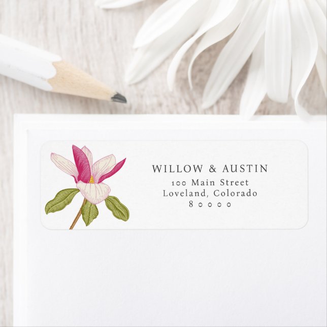 Floral Wedding Return Address Label (Insitu)