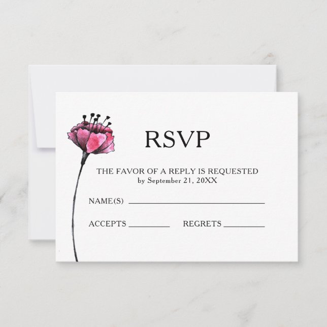 Floral Wedding RSVP (Front)