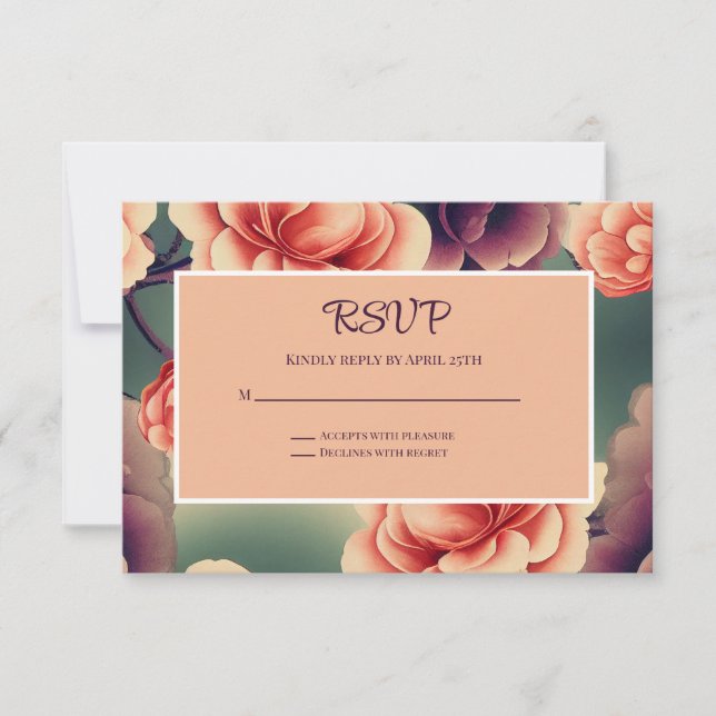 Floral Wedding RSVP Card (Front)