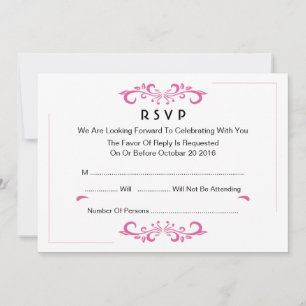 Floral Wedding RSVP Card