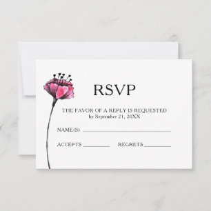 Floral Wedding RSVP Card