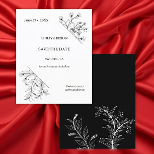 Floral Wedding Save the Date Budget Invitation Flyer
