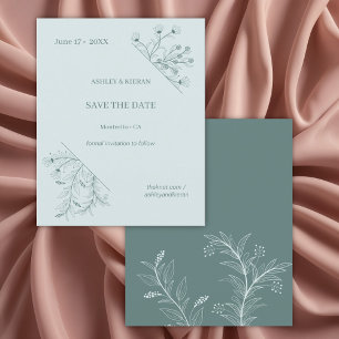 Floral Wedding Save the Date Budget Invitation Flyer