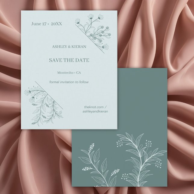 Floral Wedding Save the Date Budget Invitation Flyer (Creator Uploaded)