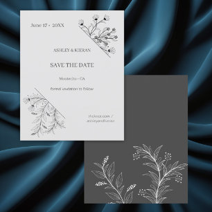 Floral Wedding Save the Date Budget Invitation Flyer