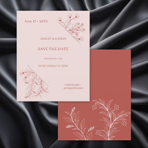 Floral Wedding Save the Date Budget Invitation Flyer