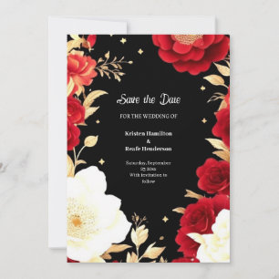 Floral Wedding Save the Date Card