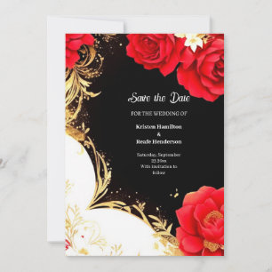Floral Wedding Save the Date Card