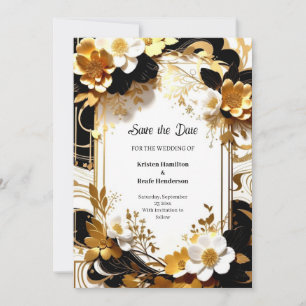 Floral Wedding Save the Date Card
