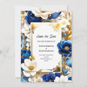 Floral Wedding Save the Date Card