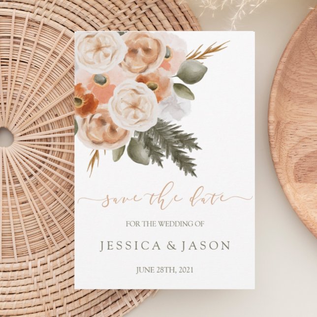 Floral Wedding Save The Date Cards (Creator Uploaded)