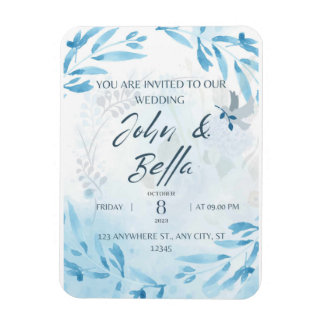 Floral Wedding save the date invitation Magnet